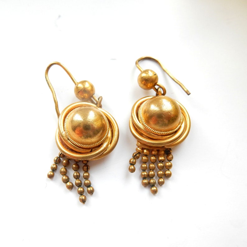 Antique Victorian Gold Pinchbeck Earrings