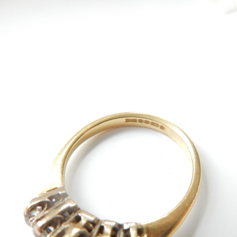 Antique 18ct Gold Diamond Ring US Size 6 1/4 UK N