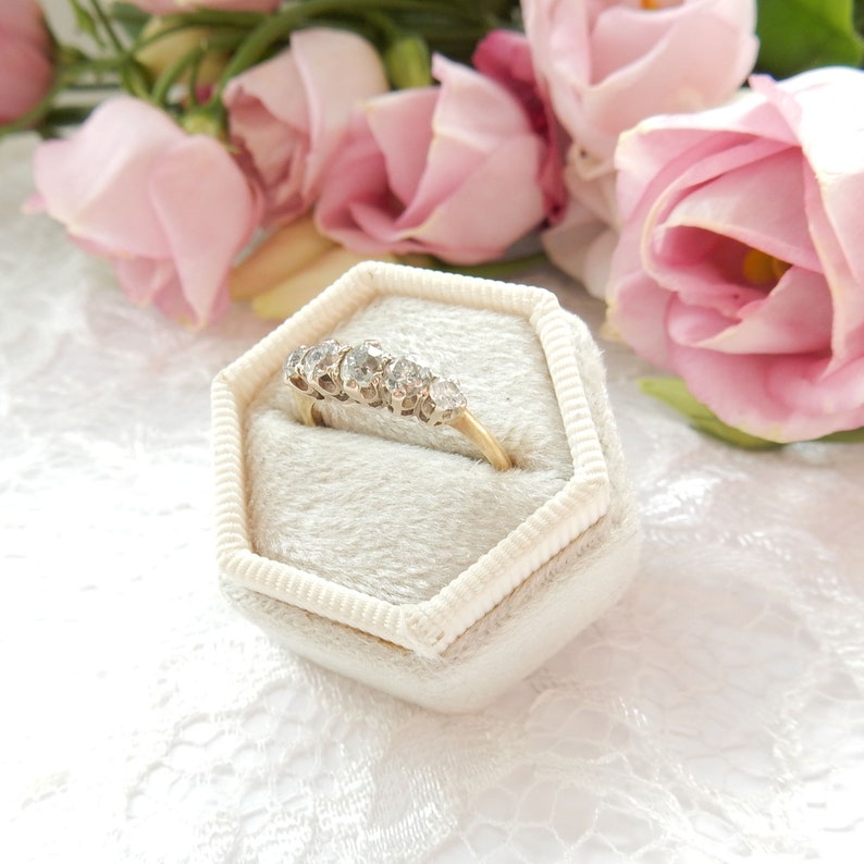 Antique 18ct Gold Diamond Ring US Size 6 1/4 UK N