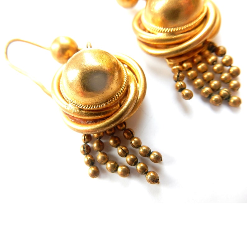 Antique Victorian Gold Pinchbeck Earrings