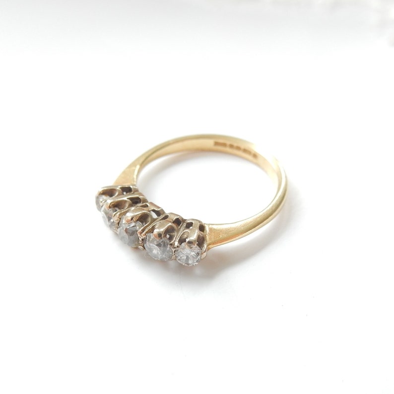 Antique 18ct Gold Diamond Ring US Size 6 1/4 UK N