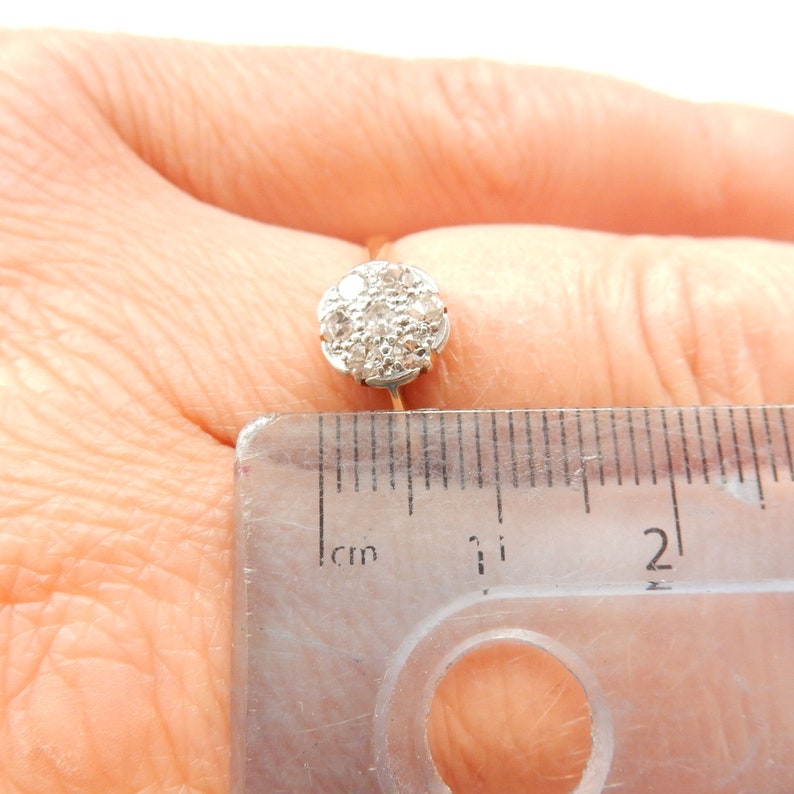Antique 18ct Gold Platinum Diamond Ring US Size 7 UK P