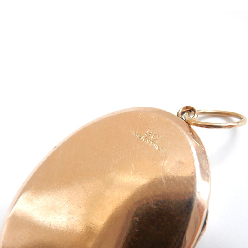 Antique 9ct Gold Back & Front Celestial Locket
