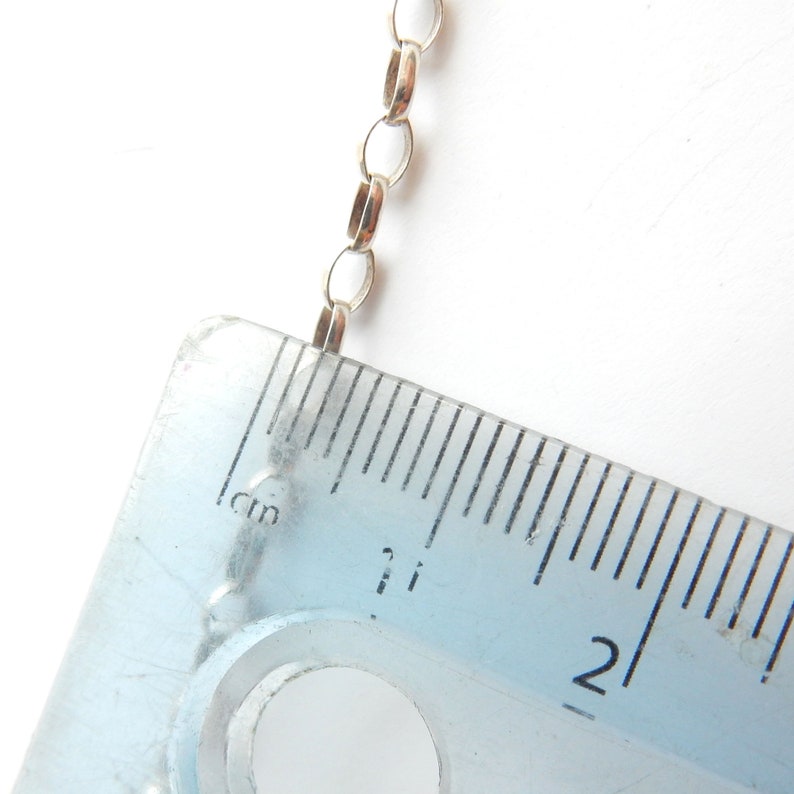Vintage Sterling Silver Belcher Chain Necklace with T Bar 18" (5.1grams)