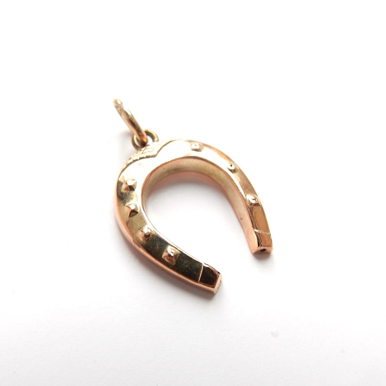 Vintage 9ct Gold Lucky Horse Shoe Charm (0.6grams)