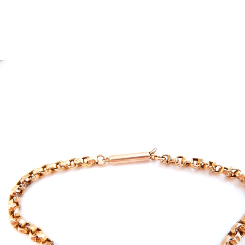 Antique 9ct Gold Belcher Chain Necklace 16" (4.8grams)