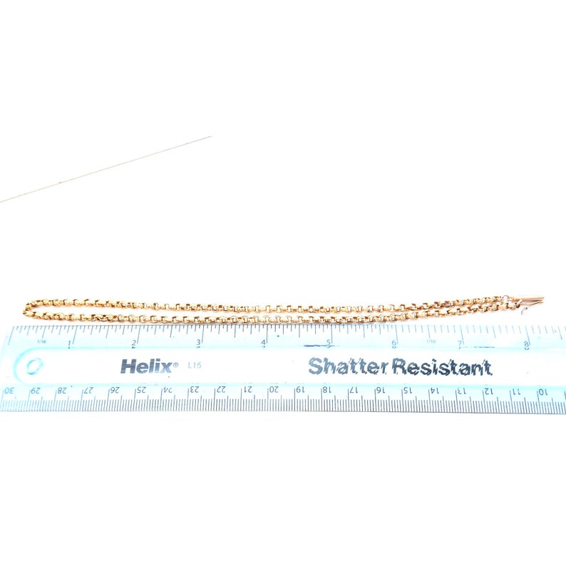 Antique 9ct Gold Belcher Chain Necklace 16" (4.8grams)
