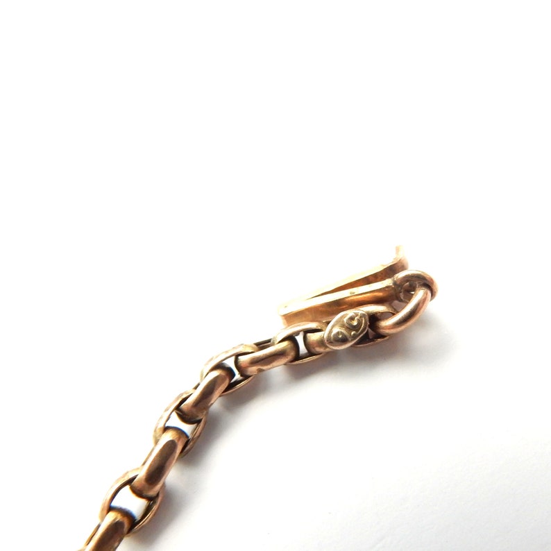 Antique 9ct Gold Barrel Clasp Chain 17" (5.9grams)