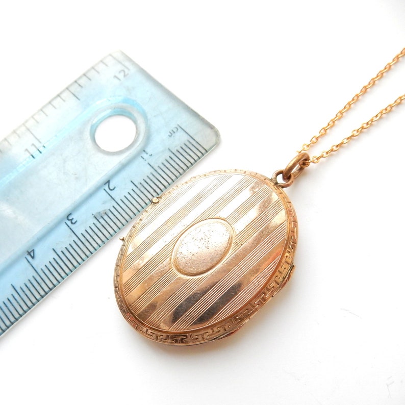 Vintage Rolled Gold Locket & Chain