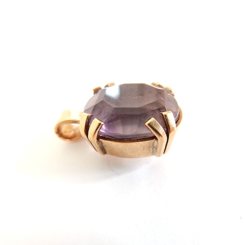 Vintage 9ct Gold Amethyst Pendant