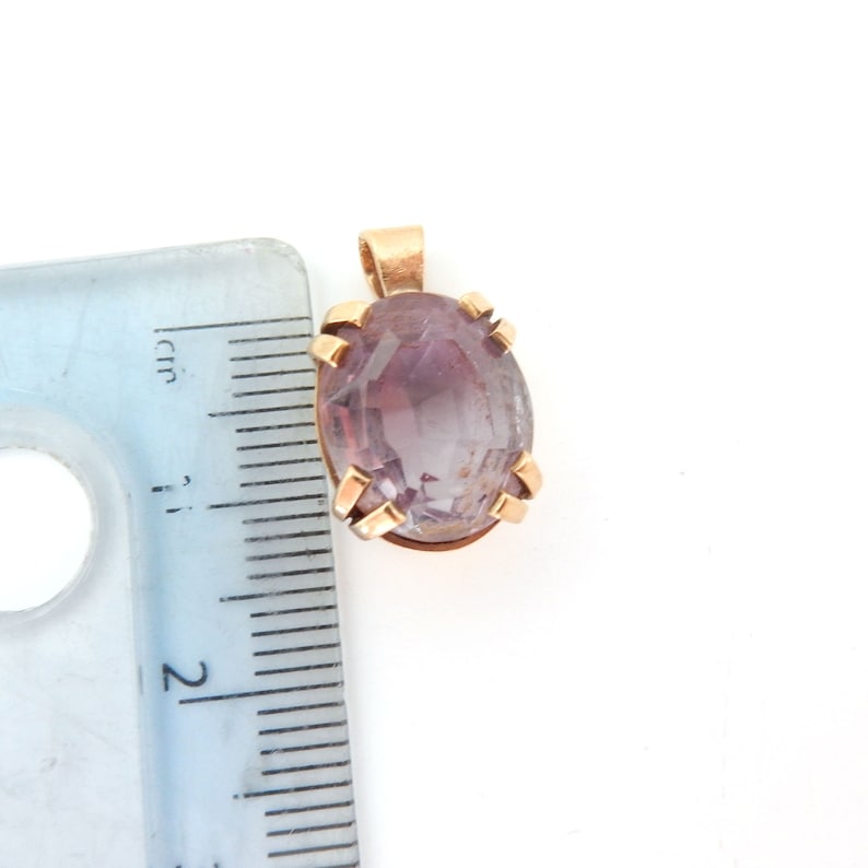 Vintage 9ct Gold Amethyst Pendant