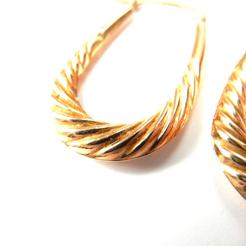 Vintage 9ct Gold Creole Earrings