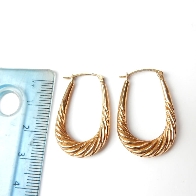 Vintage 9ct Gold Creole Earrings