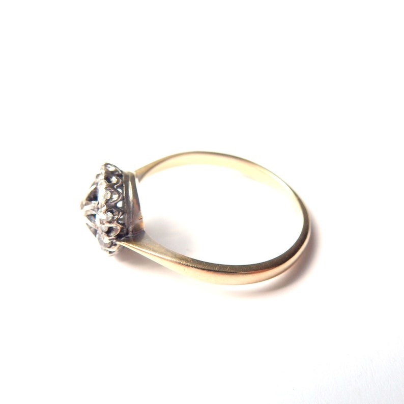 Edwardian 18ct Gold Diamond Cluster Ring