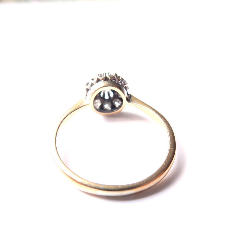 Edwardian 18ct Gold Diamond Cluster Ring