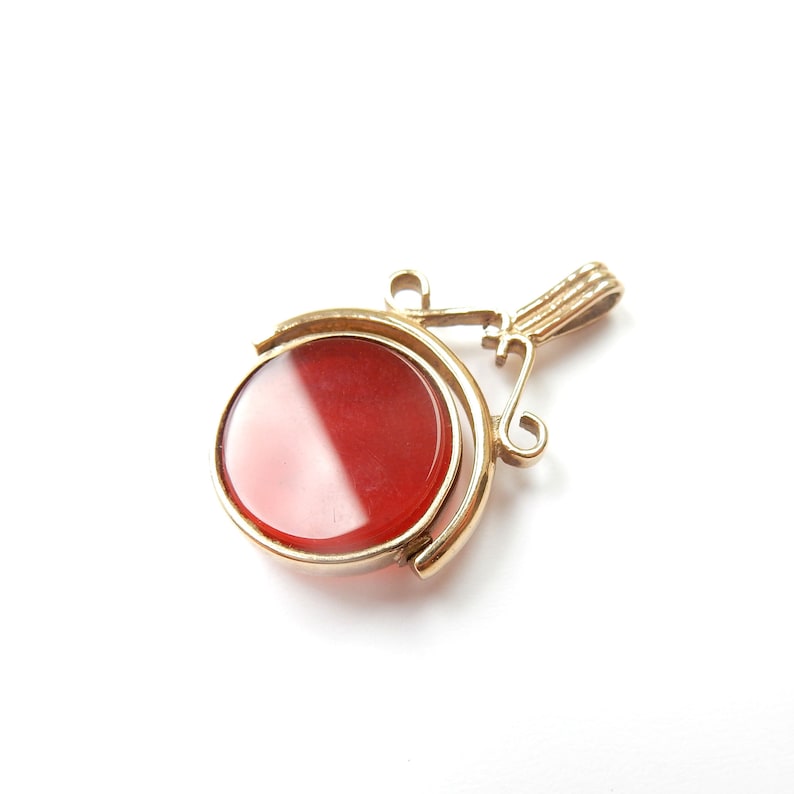Vintage 9ct Gold Carnelian Horse Intaglio Pendant Fob