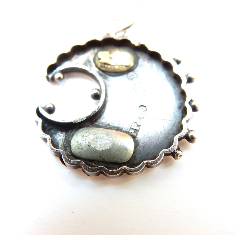 Victorian Solid Silver Moon Pendant Aesthetic Period