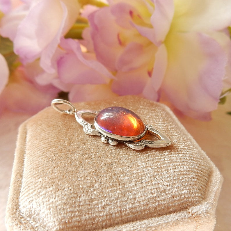 Antique Sterling Silver Dragons Breath Pendant