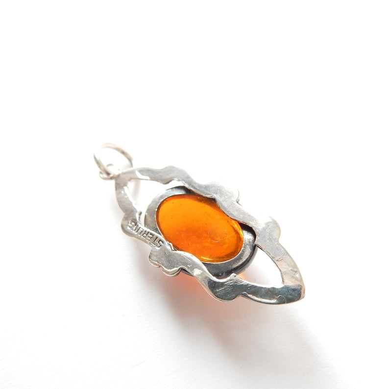 Antique Sterling Silver Dragons Breath Pendant