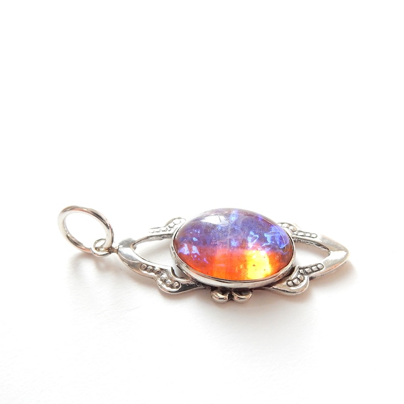 Antique Sterling Silver Dragons Breath Pendant