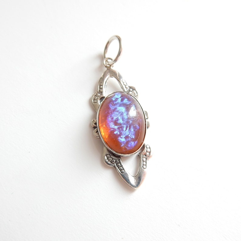 Antique Sterling Silver Dragons Breath Pendant