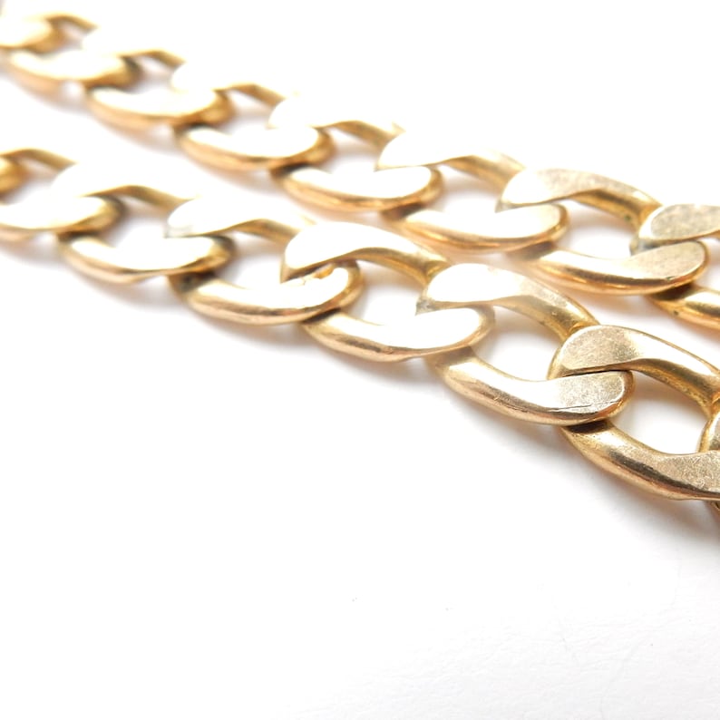 Chunky Vintage 14ct Gold Filled Curb Chain 22inches