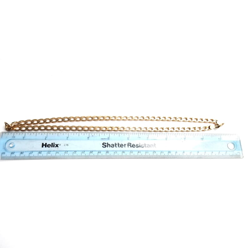 Chunky Vintage 14ct Gold Filled Curb Chain 22inches