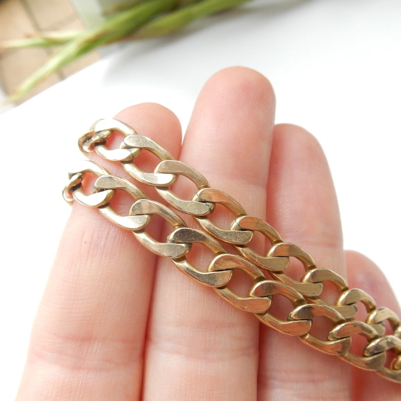 Chunky Vintage 14ct Gold Filled Curb Chain 22inches