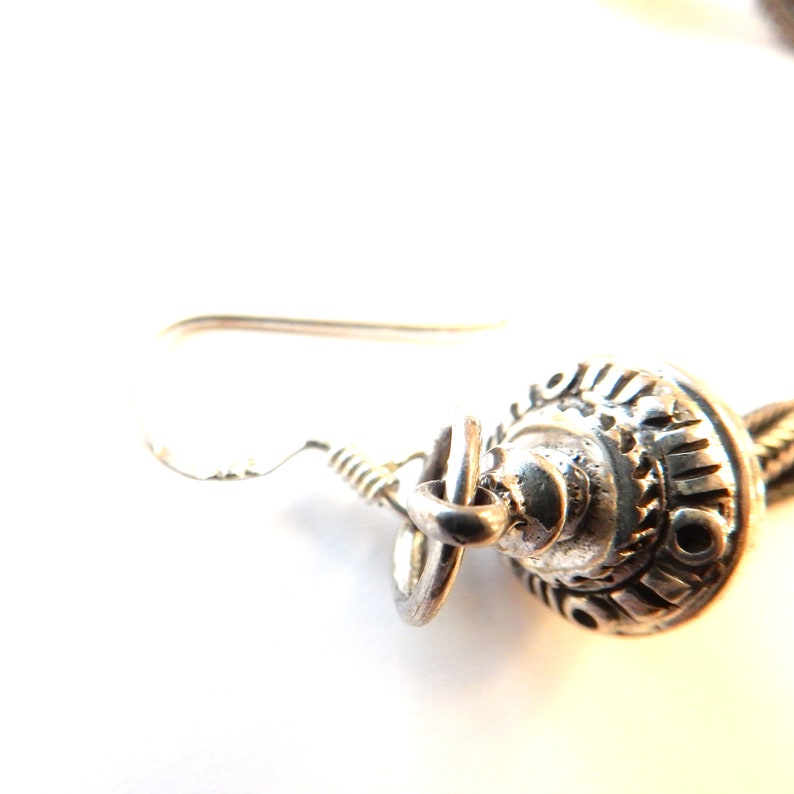 Vintage Sterling Silver Tassel Drop Earrings