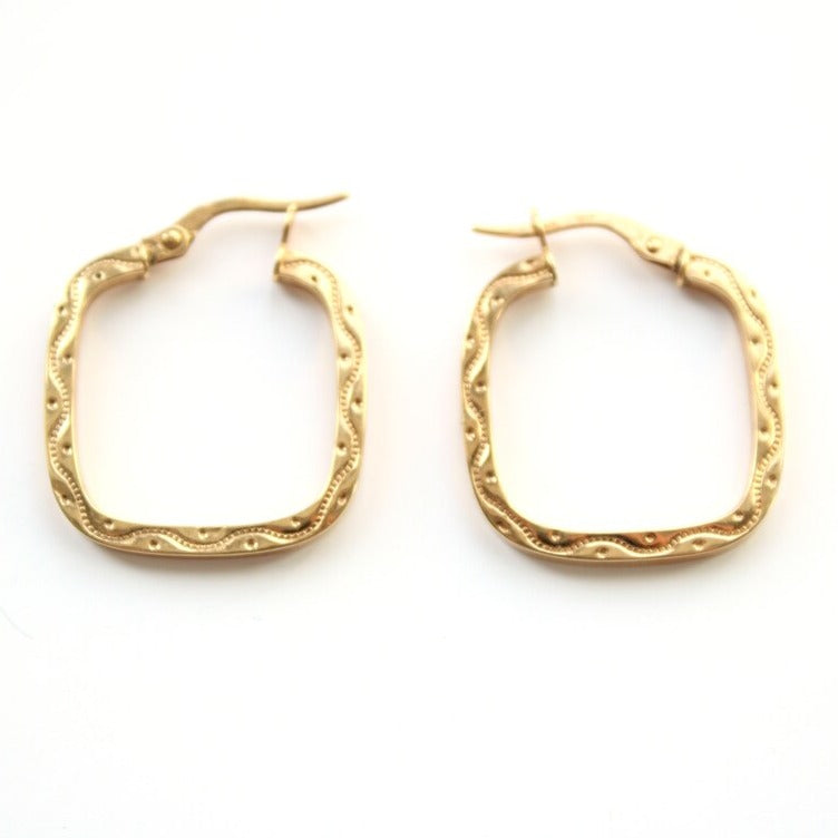 Vintage 9ct Gold Hoop Earrings