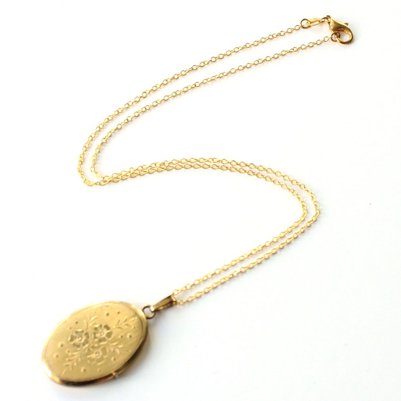 Vintage Rolled Gold Locket with Solid Silver Chain Andreas Daub