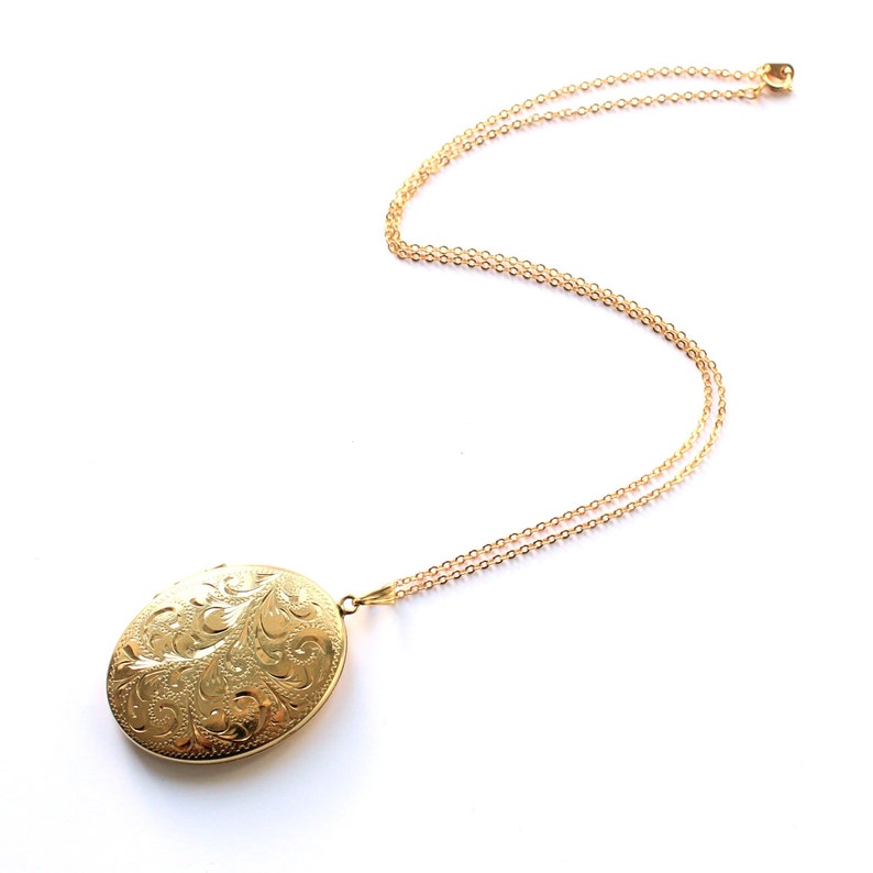Vintage Rolled Gold Locket with Chain