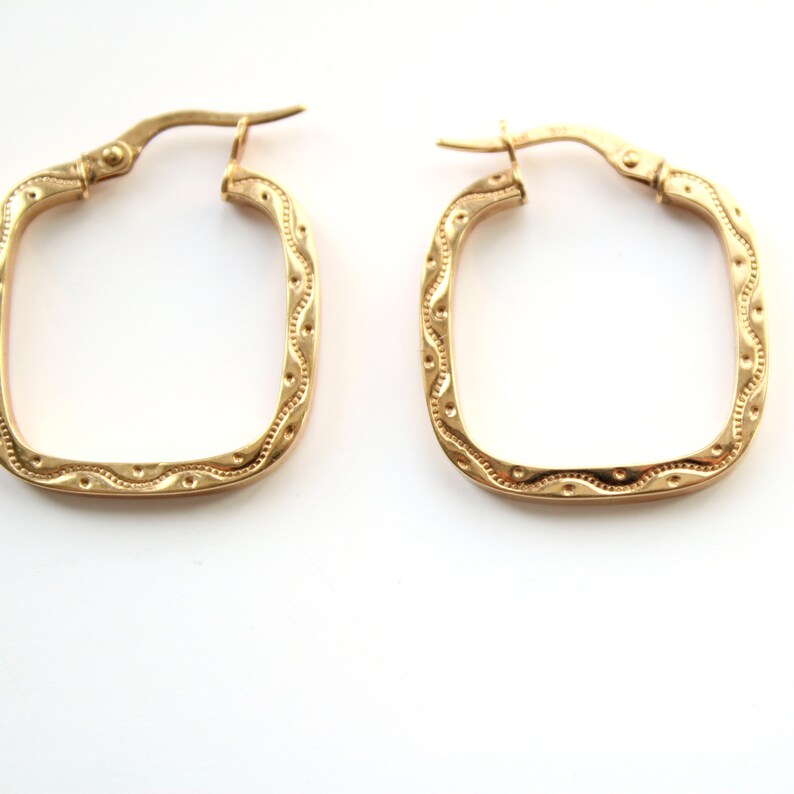 Vintage 9ct Gold Hoop Earrings