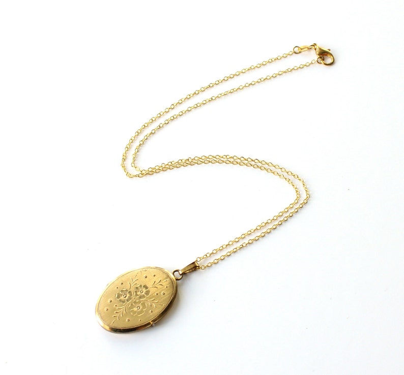 Vintage Rolled Gold Locket with Solid Silver Chain Andreas Daub