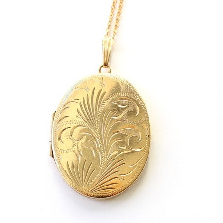 Vintage Rolled Gold Locket with Chain