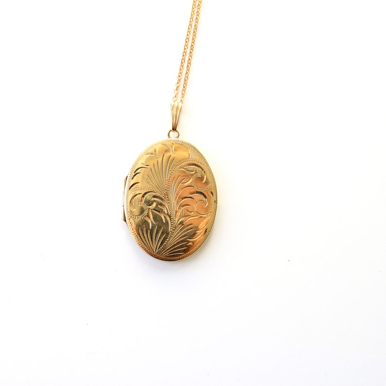 Vintage Rolled Gold Locket with Chain