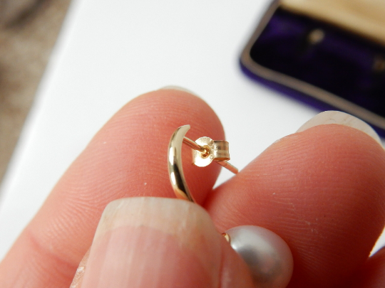 9ct Gold Pearl Drop Earrings