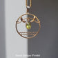 Sweet Antique Peridot Circle Pendant