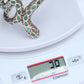 Sterling Silver Emerald Ruby Marcasite Snake Cuff Bracelet