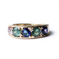 9ct Multi Sapphire & Diamond Ring Size 6.75/ UK N