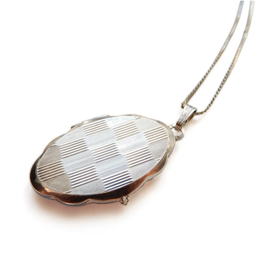 Vintage Sterling Silver K&L Locket with Chain
