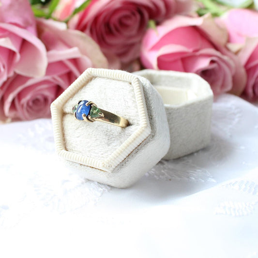 9ct Gold Sapphire & Peridot Ring
