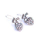 Victorian Style Sterling Silver Opal Heart Earrings