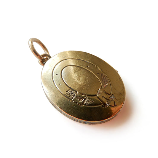 Antique 9ct Gold Back & Front Buckle Locket