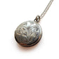 Dainty Vintage Sterling Silver Circle Locket with Chain
