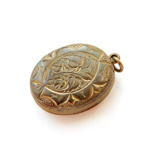 Victorian Rolled Gold Hand Engraved Locket