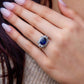 French Art Deco Sapphire & Diamond Ring