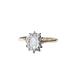 Vintage 9ct Moonstone & Diamond Ring