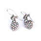 Victorian Style Sterling Silver Opal Heart Earrings