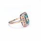 9ct Gold Emerald & Diamond Panel Ring